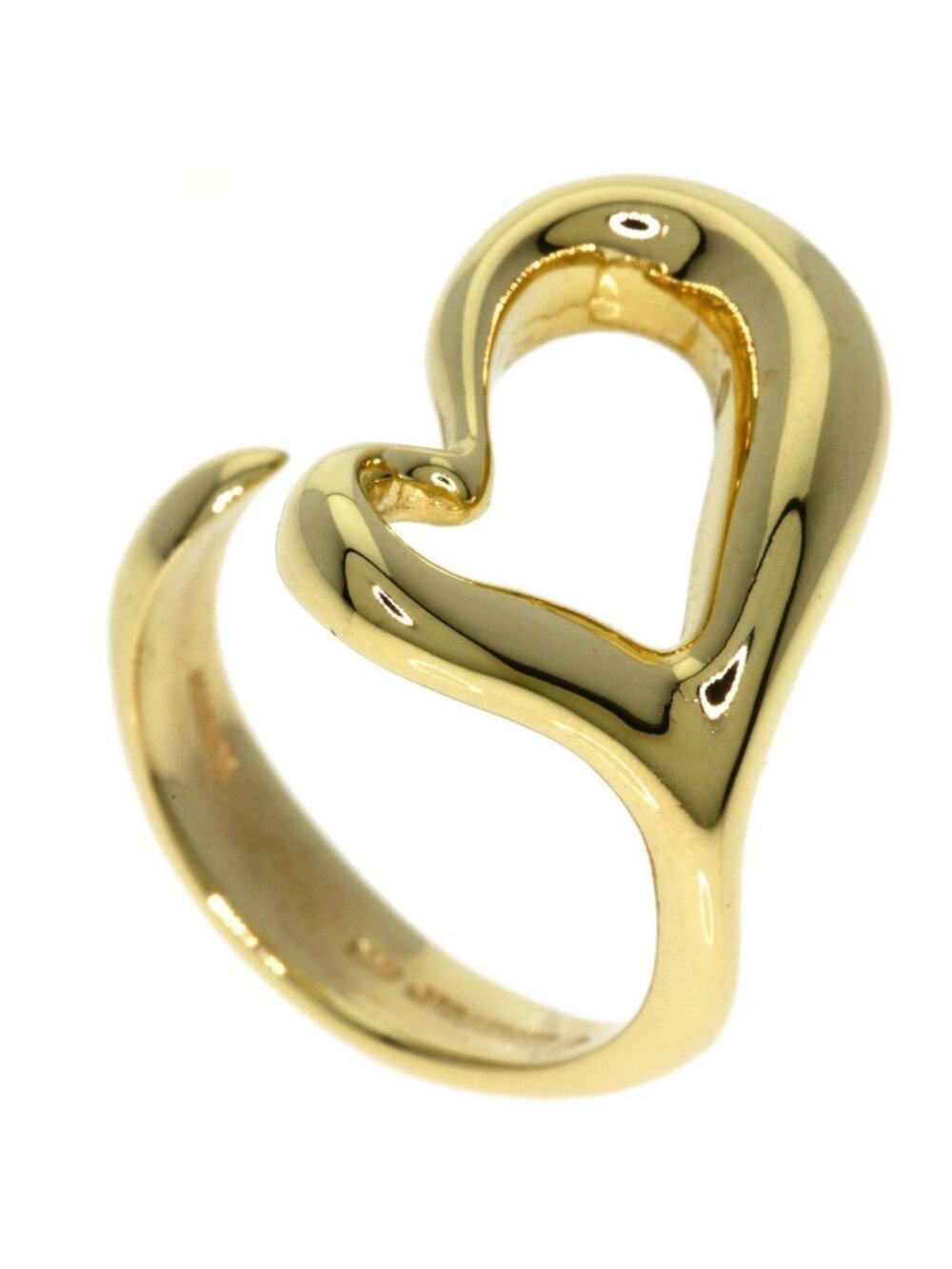 Tiffany & Co Open Heart Ring 18k Yellow Gold
